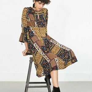 Zara boho/hippie patchwork length dress
